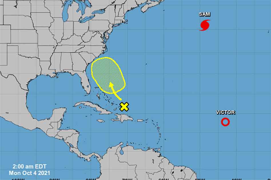 New disturbance near Bahamas projected to slowly develop over next 5 days, NHC says