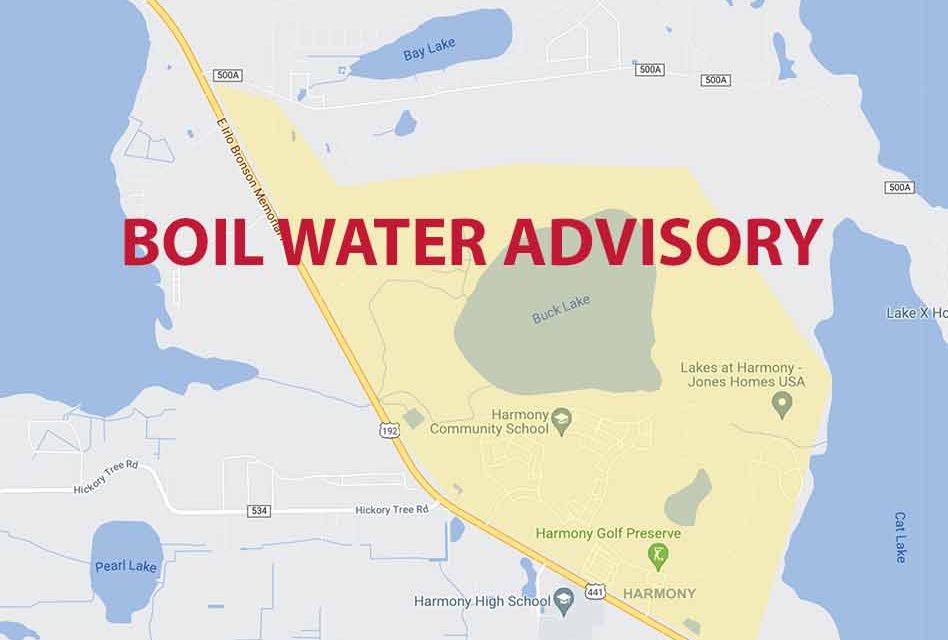 Precautionary boil water advisory in effect for Harmony community and Ameritrail customers north of US 441