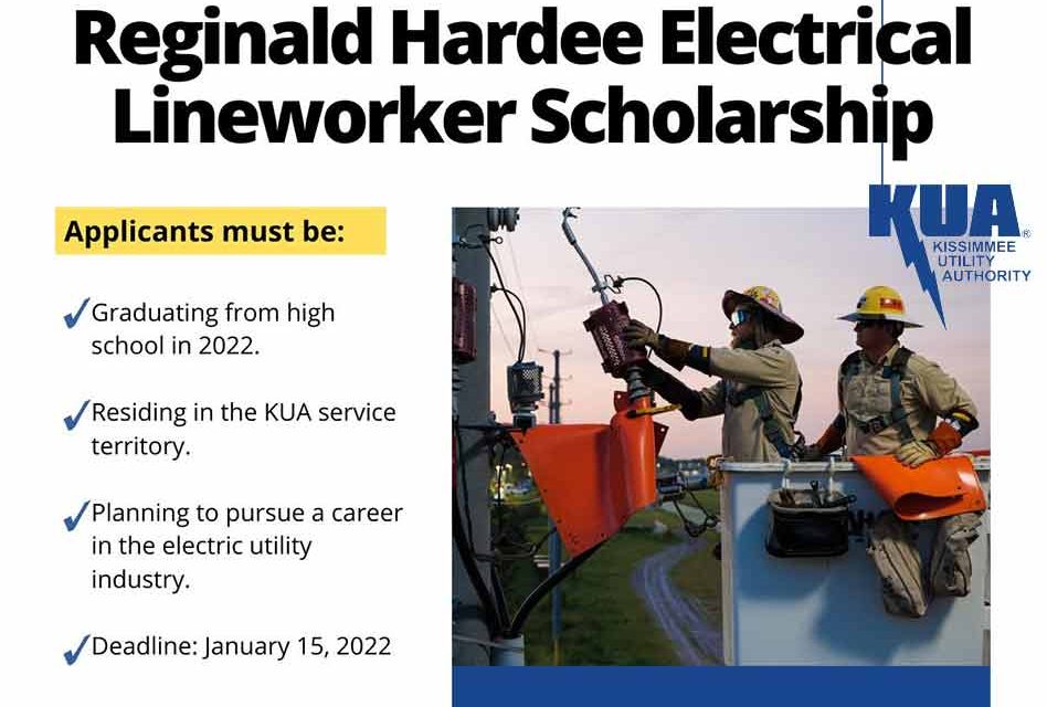Interested in the electric utility industry? Check out KUA’s Reginald Hardee Electrical Lineworker Scholarship