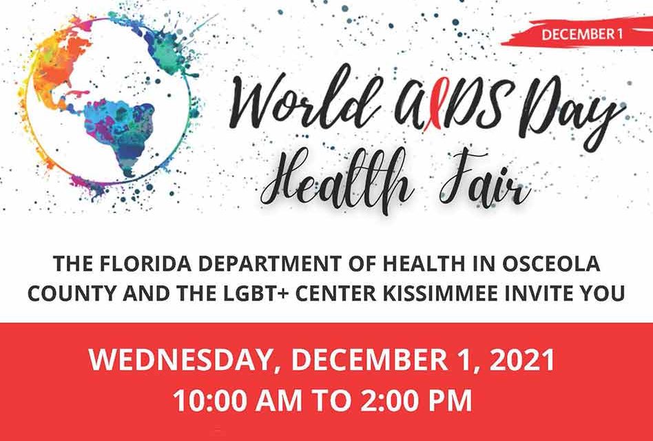 Florida Department of Health in Osceola, LGBT+ Center to Host World Aids Day Health Fair Wednesday