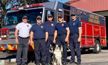 Trauma response dog “K-9 Merlin” pays Osceola County Fire Rescue a visit