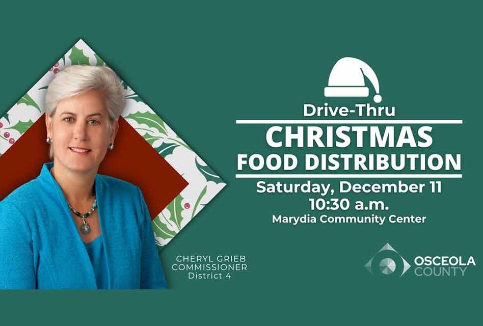 Osceola Commissioner Cheryl Grieb to host drive-thru Christmas food distribution December 11