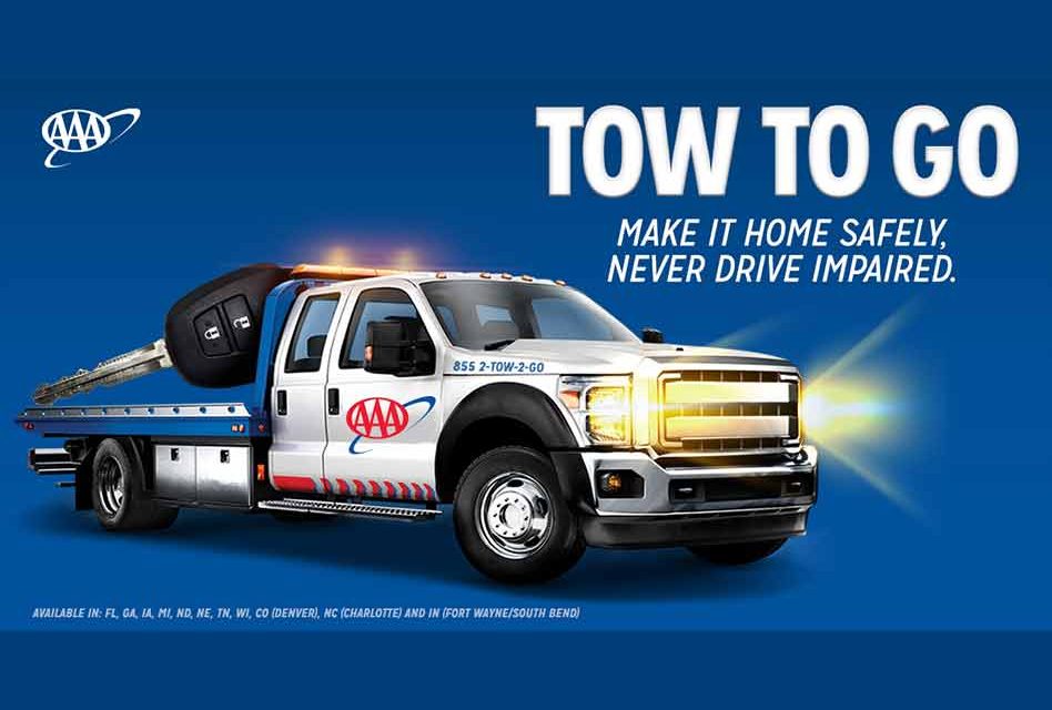 AAA offering free “Tow to Go” backup plan for impaired drivers through Christmas and New Year’s holidays