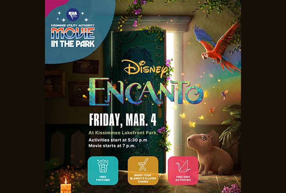 KUA’s FREE Movie in the Park Series to feature “Encanto” Friday March 4