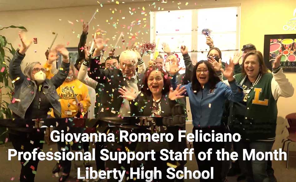 School District, Positively Osceola, Draper Law, Honor Professional Support Staff Member, Giovanna Romero Feliciano