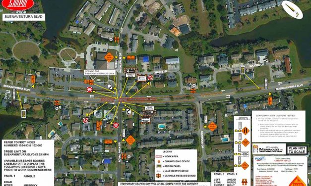 Lane closures at BVL Blvd and Royal Palm Dr intersection for sewer project starting April 7