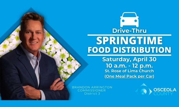 Osceola County Chairman Brandon Arrington to host drive-thru Springtime food distribution Saturday April 30
