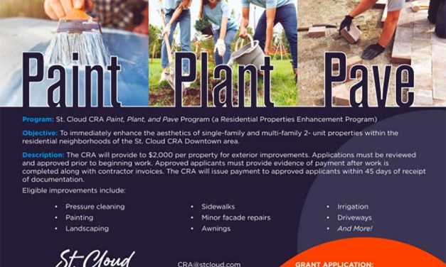 St. Cloud CRA launches Paint, Plant, & Pave Program, CRA Downtown area residents can receive $2000