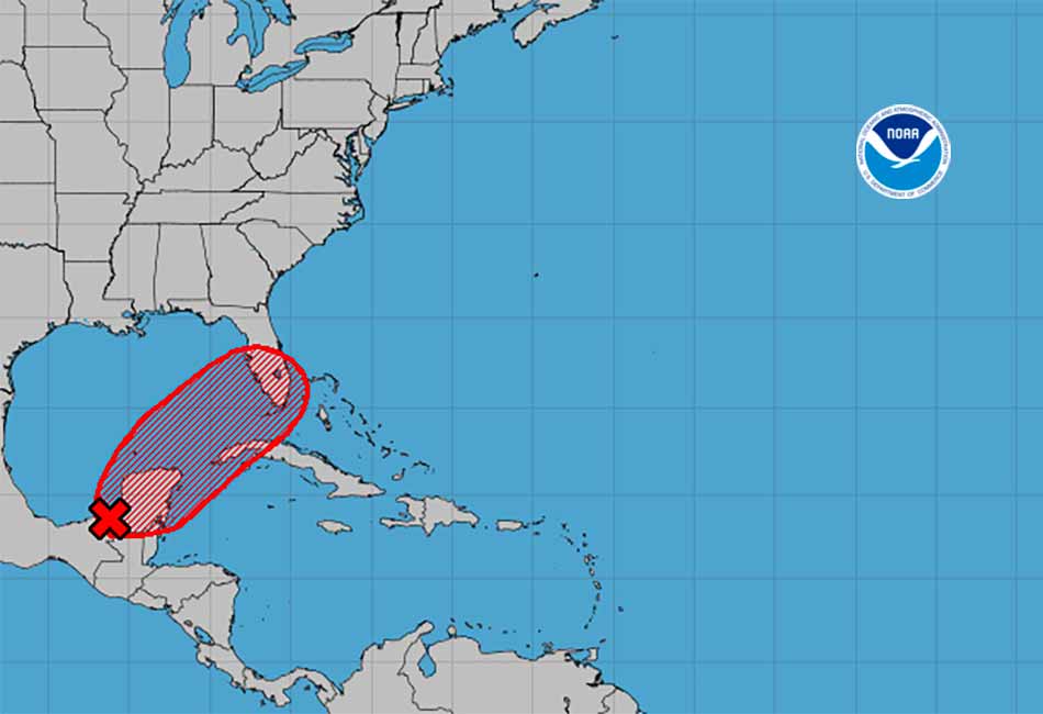 Chance of potential tropical system development in Gulf increases to 70%