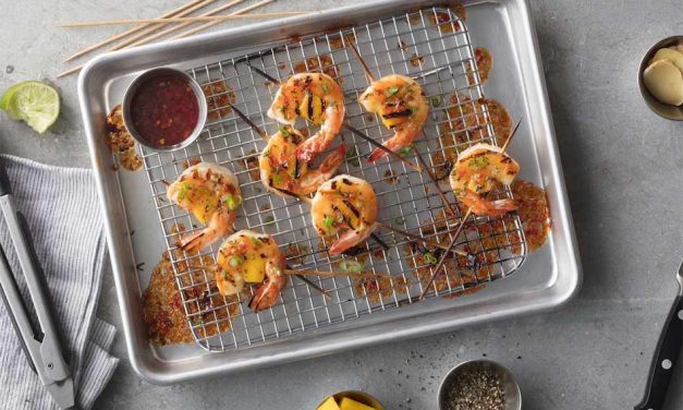 Grilled Florida Shrimp with Mango and Sweet Chili Sauce, It’s Positively Delicious