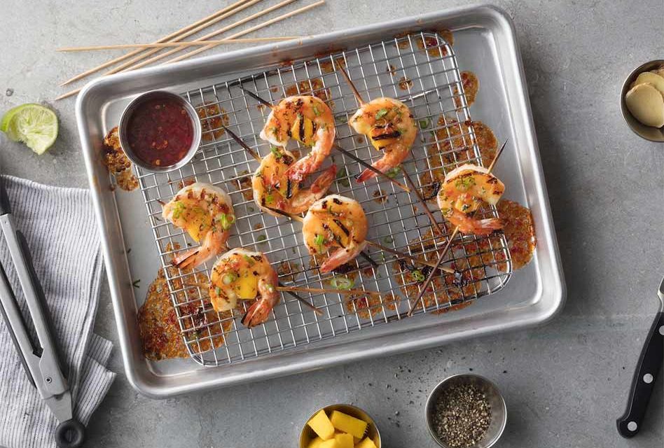 Grilled Florida Shrimp with Mango and Sweet Chili Sauce, It’s Positively Delicious