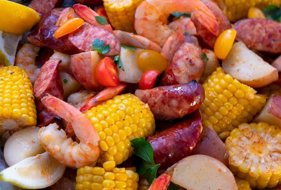 Florida Shrimp Boil with Sweet Corn and New Potatoes, It’s Positively Delicious