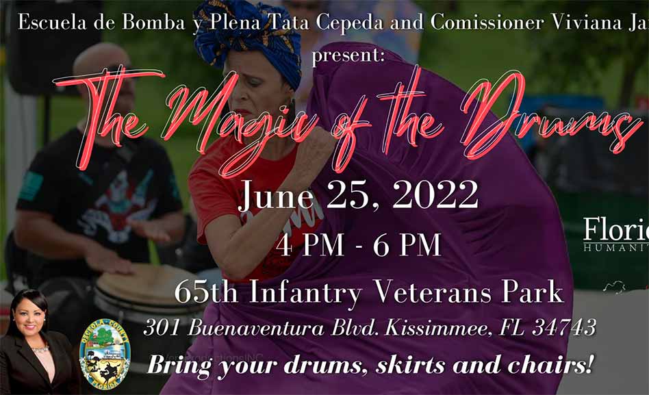 The Magic of the Drums, coming to 65th Infantry Veterans Park this Saturday June 25th at 4pm