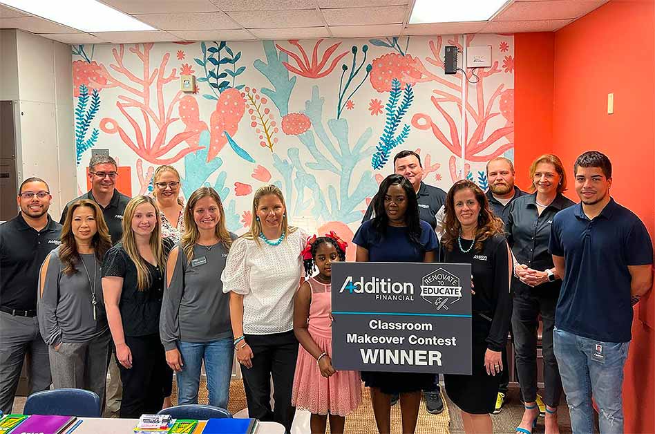 Neptune Middle School teacher surprised with “dream” classroom makeover from Addition Financial