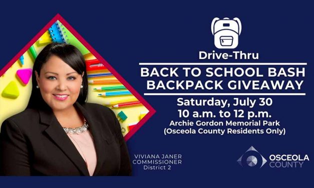 Osceola County, Commissioner Viviana Janer to host back to school bash drive-thru backpack and supplies giveaway
