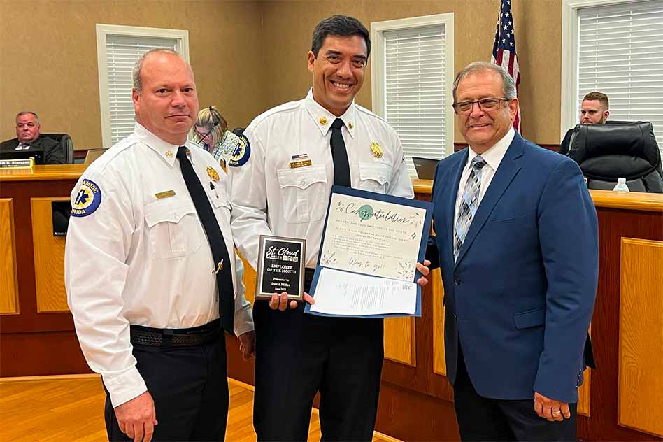 St. Cloud Fire Rescue Lt. David Miller Recognized as Employee of the Month by City of St. Cloud