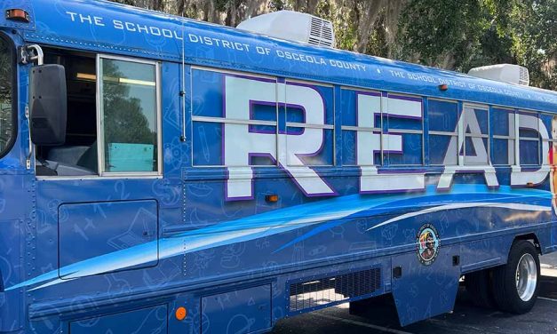 The Osceola School District’s READ Bus is pulling into Hart Memorial Library Friday Morning!