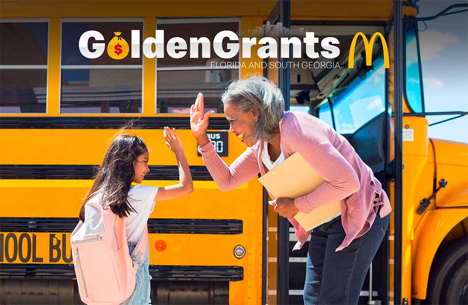 Florida McDonald’s to Award $100,000 in Grants to Benefit Local K-12 Students as Part of its Golden Grants Program