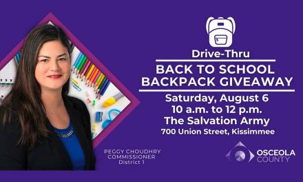 Osceola County, Commissioner Peggy Choudhry, to host drive-up back to school backpack giveaway
