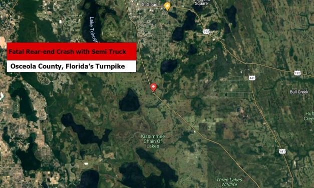 20-year-old man killed in rear end crash with semi on Florida Turnpike in Osceola County, troopers say