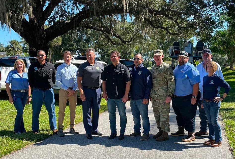 Governor DeSantis surveys Hurricane Ian damage in Osceola County, sits with local leaders to discuss flooding solutions