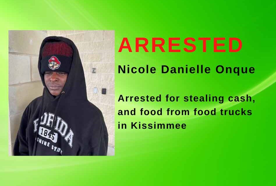 22-year-old woman arrested for stealing cash, and food from food trucks in Kissimmee, deputies say
