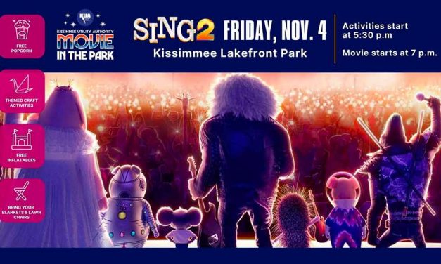 KUA to host free Movie in the Park featuring ‘Sing 2’ this Friday, November 4 at Kissimme’s Lakefront Park