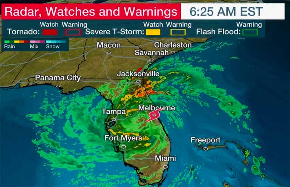 Nicole downgraded to tropical storm after making landfall south of Vero Beach on Florida’s east coast