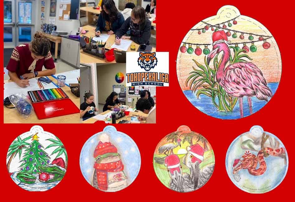 Toho High Art Students Selected to Design Ornaments to be displayed on