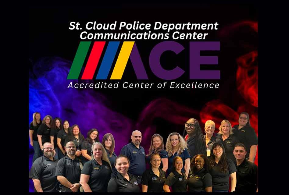 St. Cloud Police Department Receives Accredited Center of Excellence Award for Emergency Dispatch Services