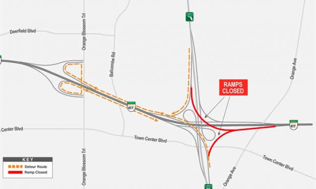 Nightly SR 417 Ramp Closures on Florida’s Turnpike and Bridge Work OBT to Continue This Week