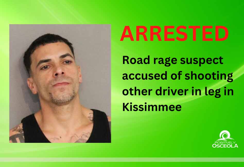 Man arrested after allegedly shooting driver in leg in Kissimmee road ...