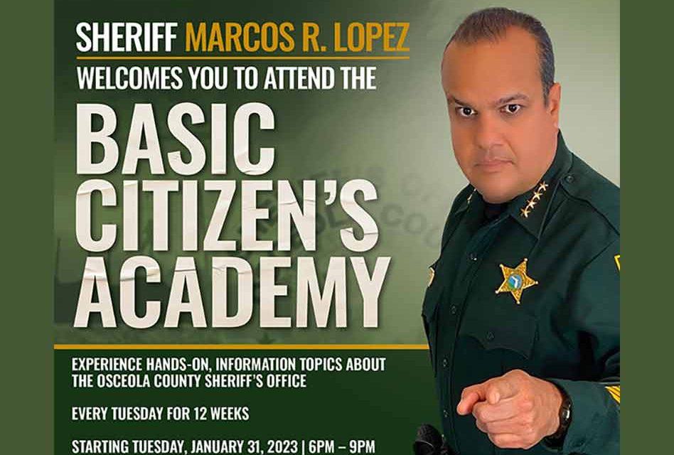Osceola County Sheriff’s Office accepting applications for Basic’s Citizen Academy, program begins January 31