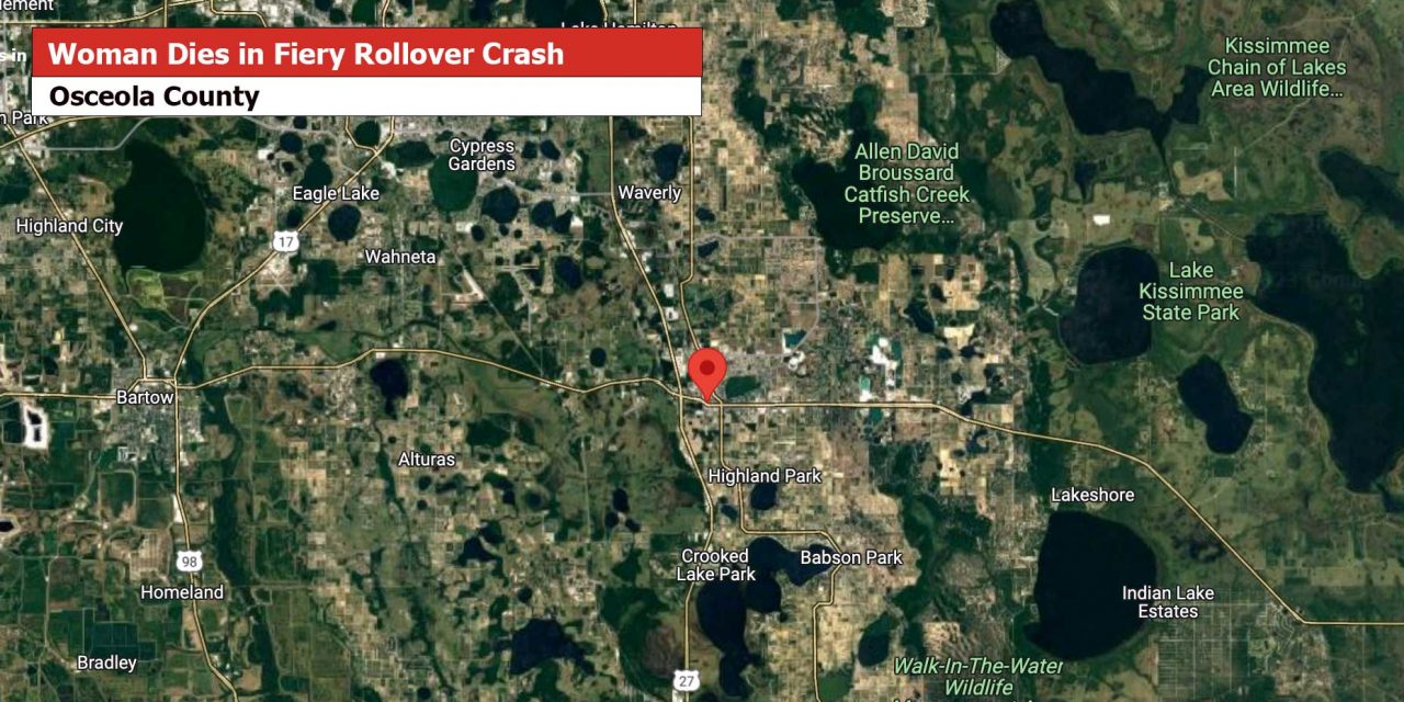 Woman killed in fiery rollover crash in Osceola County, troopers say