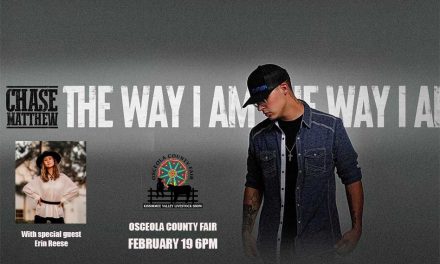 Country Music Singer Chase Matthew to Perform #7 Hit, ‘The Way I Am’ at Osceola County Fair Sunday, February 19th