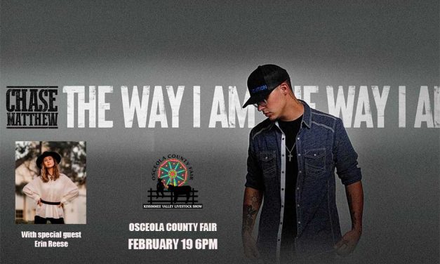 Country Music Singer Chase Matthew to Perform #7 Hit, ‘The Way I Am’ at Osceola County Fair Sunday, February 19th