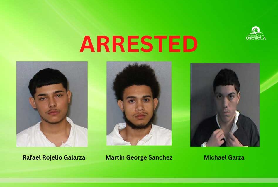Osceola deputies arrest three men after multiple car burglaries, found with stolen guns, illegal drugs in hotel room