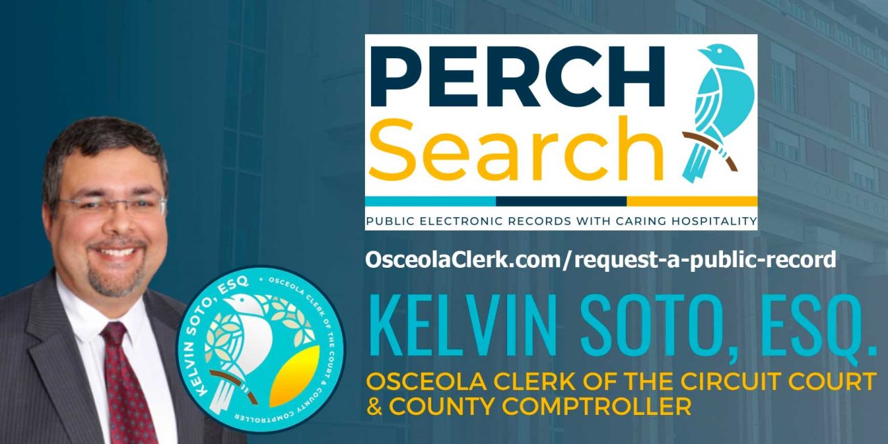 Osceola Clerk of Court and County Comptroller Kelvin Soto Esq. announces launch of new online records search portal