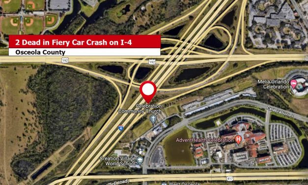 Two dead in fiery single-car crash on I-4 in Osceola County Sunday, troopers say