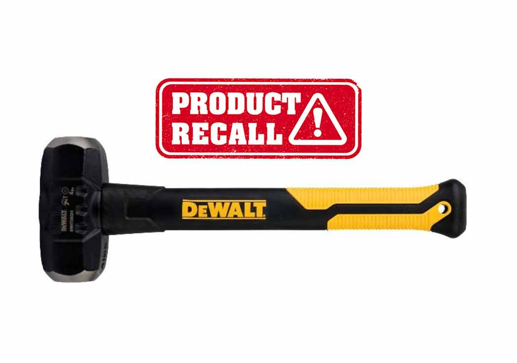 More than 2.2 million DeWALT, Stanley and Craftsman sledgehammers
