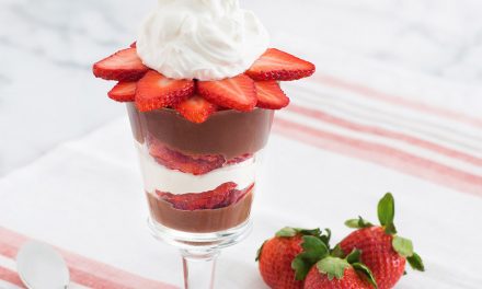 Florida Strawberries with White and Dark Chocolate Mousse, it’s Positively Delicious!
