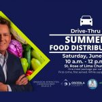 Osceola County Commissioner Brandon Arrington to host drive-thru summertime food distribution this morning at 10am