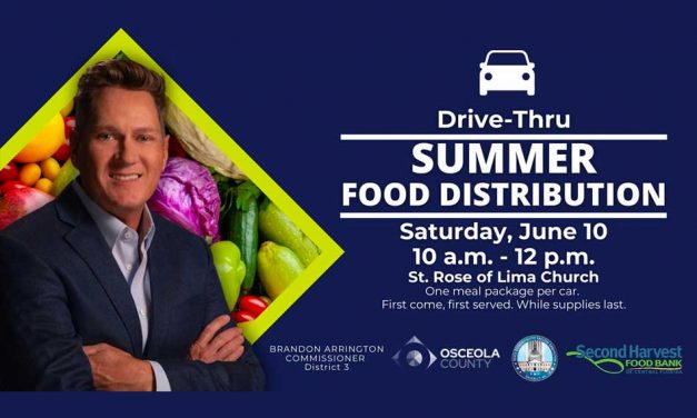 Osceola County Commissioner Brandon Arrington to host drive-thru summertime food distribution Saturday June 10