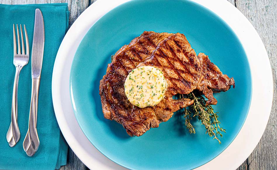 Grilled Florida Ribeye with Herb-Citrus Butter, it’s Positively Delicious!