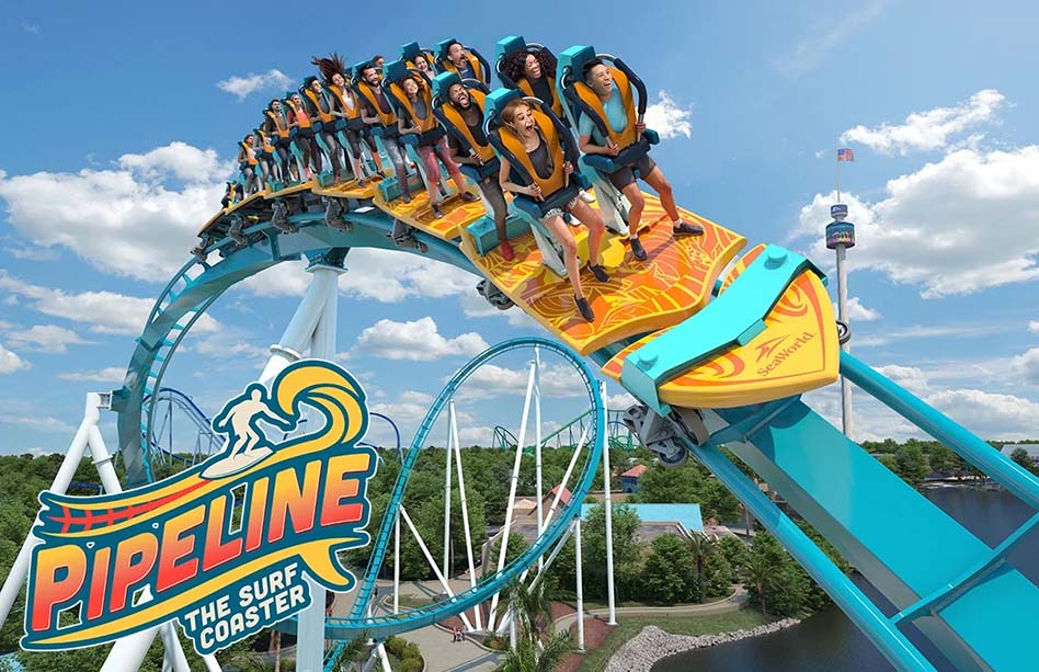 SeaWorld Orlando’s Pipeline: The World’s first surf coaster starts breaking waves at SeaWorld Orlando on May 27th