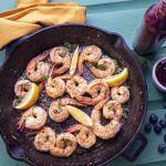 Garlic Roasted Florida Shrimp and Blueberry BBQ Sauce, It’s Positively Delicious!