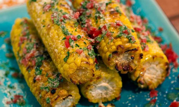 Grilled Florida Sweet Corn with Tomato and Parmesan, It’s Positively Delicious!