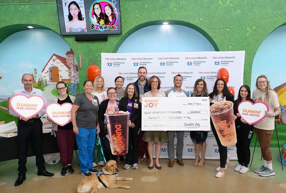 Dunkin’ Iced Coffee Day Raises $25,000 to Support Orlando Health Arnold Palmer Hospital for Children