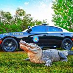 Gatorland Alligator “Tamale” Featured In Florida Highway Patrol National Contest To Vote For 2023 Best Looking Cruiser