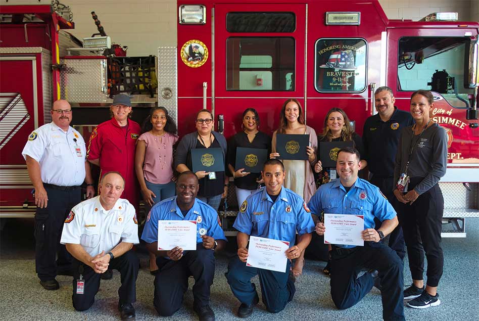 Kissimmee Fire Department, KPD Dispatchers Recognized by Orlando Health for Life-Saving Efforts